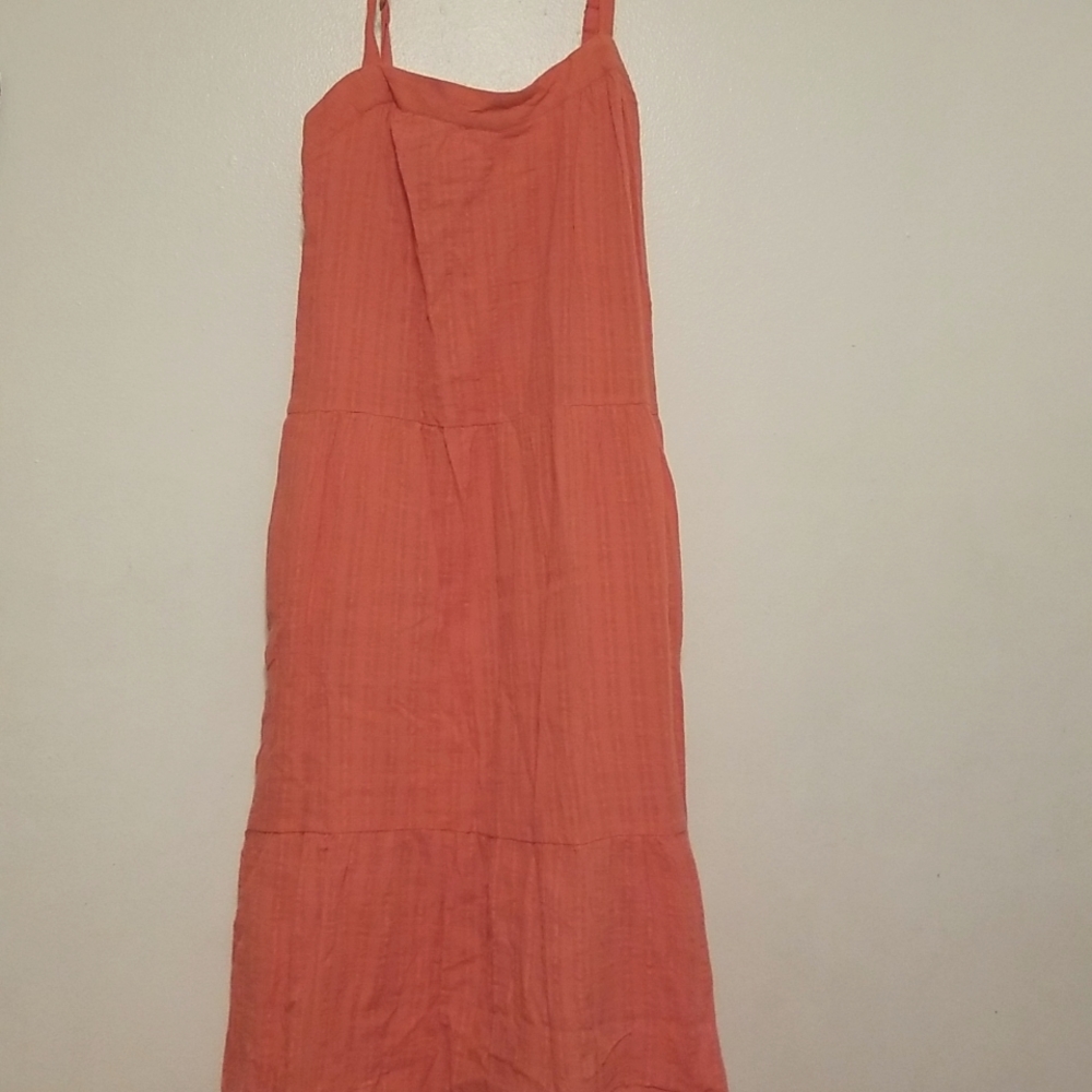Nwt Knox Rose™ Guava Jelly Spaghetti  Straps Sleeveless Dress A Line - Picture 2 of 9